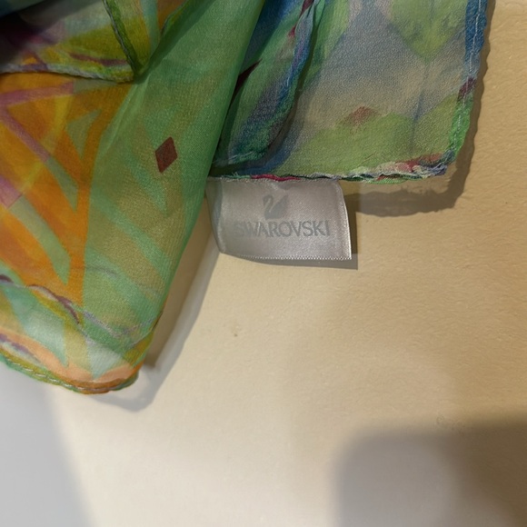 Swarovski Colorful Tropical Print Scarf - Picture 3 of 3